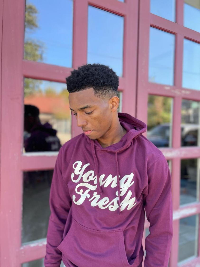 Maroon/White Hoody