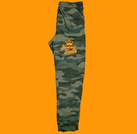 Army Camo/Orange Joggers