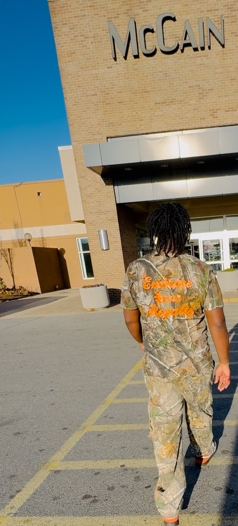 Camo/Orange T Shirt 🦌🌲